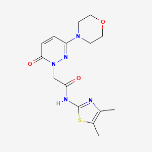 N-[(2Z)-4,5-dimethyl-1,3-thiazol-2(3H)-ylidene]-2-[3-(morpholin-4-yl)-6-oxopyridazin-1(6H)-yl]acetamide