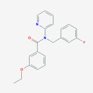 molecular formula C21H19FN2O2 B4522403 3-ETHOXY-N-[(3-FLUOROPHENYL)METHYL]-N-(PYRIDIN-2-YL)BENZAMIDE 