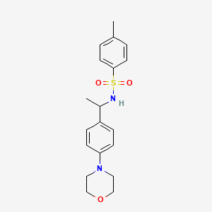 molecular formula C19H24N2O3S B4522415 4-methyl-N-{1-[4-(4-morpholinyl)phenyl]ethyl}benzenesulfonamide 