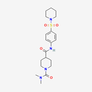 molecular formula C20H30N4O4S B4522419 N~1~,N~1~-dimethyl-N~4~-[4-(piperidin-1-ylsulfonyl)phenyl]piperidine-1,4-dicarboxamide 