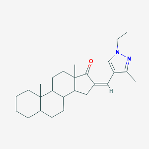 16-[(1-ethyl-3-methyl-1H-pyrazol-4-yl)methylene]androstan-17-one