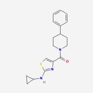 [2-(Cyclopropylamino)-1,3-thiazol-4-yl](4-phenylpiperidino)methanone