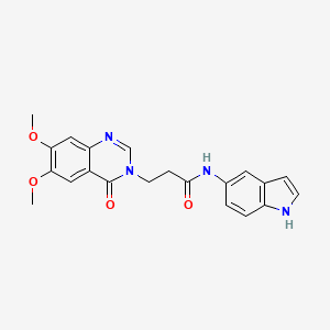 3-(6,7-dimethoxy-4-oxoquinazolin-3(4H)-yl)-N-(1H-indol-5-yl)propanamide