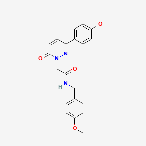 molecular formula C21H21N3O4 B4522461 N-(4-methoxybenzyl)-2-(3-(4-methoxyphenyl)-6-oxopyridazin-1(6H)-yl)acetamide 