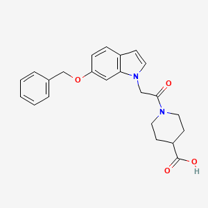 1-{[6-(benzyloxy)-1H-indol-1-yl]acetyl}piperidine-4-carboxylic acid