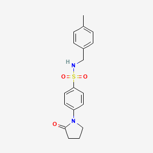 N-[(4-METHYLPHENYL)METHYL]-4-(2-OXOPYRROLIDIN-1-YL)BENZENE-1-SULFONAMIDE