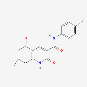 N-(4-fluorophenyl)-7,7-dimethyl-2,5-dioxo-1,2,5,6,7,8-hexahydroquinoline-3-carboxamide