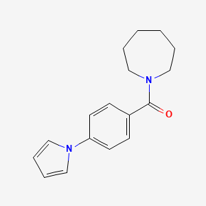 molecular formula C17H20N2O B4522481 1-[4-(1H-pyrrol-1-yl)benzoyl]azepane 