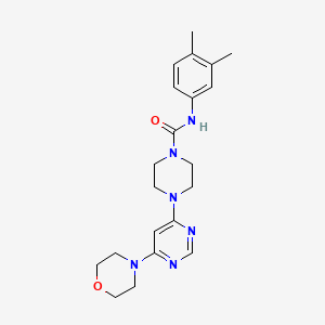 N-(3,4-dimethylphenyl)-4-[6-(4-morpholinyl)-4-pyrimidinyl]-1-piperazinecarboxamide