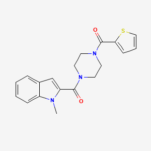 molecular formula C19H19N3O2S B4522507 (1-methyl-1H-indol-2-yl)[4-(thiophen-2-ylcarbonyl)piperazin-1-yl]methanone 