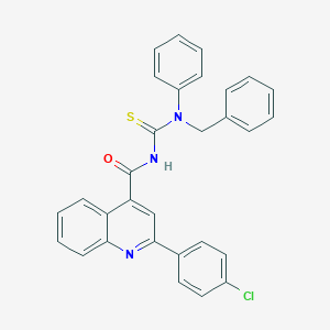 N-[benzyl(phenyl)carbamothioyl]-2-(4-chlorophenyl)quinoline-4-carboxamide