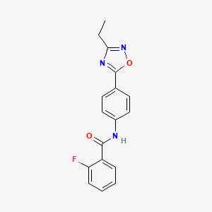 N-[4-(3-ethyl-1,2,4-oxadiazol-5-yl)phenyl]-2-fluorobenzamide