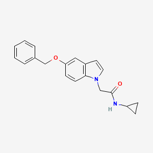 molecular formula C20H20N2O2 B4522540 2-[5-(benzyloxy)-1H-indol-1-yl]-N-cyclopropylacetamide 