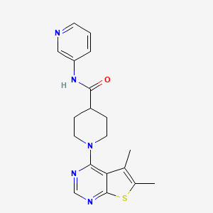 molecular formula C19H21N5OS B4522541 1-(5,6-dimethylthieno[2,3-d]pyrimidin-4-yl)-N-(pyridin-3-yl)piperidine-4-carboxamide 