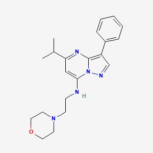 N-[2-(morpholin-4-yl)ethyl]-3-phenyl-5-(propan-2-yl)pyrazolo[1,5-a]pyrimidin-7-amine