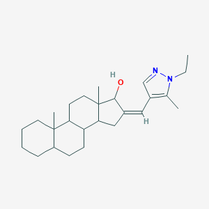 molecular formula C26H40N2O B452258 16-[(1-Ethyl-5-methyl-1H-pyrazol-4-yl)methylene]androstan-17-ol 