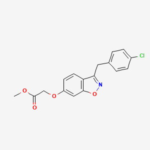 Methyl {[3-(4-chlorobenzyl)-1,2-benzoxazol-6-yl]oxy}acetate