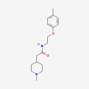 N-[2-(4-methylphenoxy)ethyl]-2-(1-methyl-4-piperidinyl)acetamide