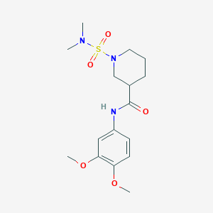 molecular formula C16H25N3O5S B4522620 N-(3,4-dimethoxyphenyl)-1-[(dimethylamino)sulfonyl]-3-piperidinecarboxamide 