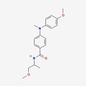 molecular formula C19H24N2O3 B4522624 N-(2-methoxy-1-methylethyl)-4-[(4-methoxyphenyl)(methyl)amino]benzamide 