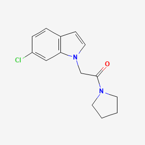 2-(6-chloro-1H-indol-1-yl)-1-(pyrrolidin-1-yl)ethan-1-one