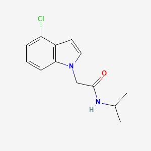 molecular formula C13H15ClN2O B4522661 2-(4-chloro-1H-indol-1-yl)-N-(propan-2-yl)acetamide 