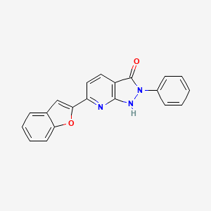 molecular formula C20H13N3O2 B4522664 6-(1-benzofuran-2-yl)-2-phenyl-1,2-dihydro-3H-pyrazolo[3,4-b]pyridin-3-one 