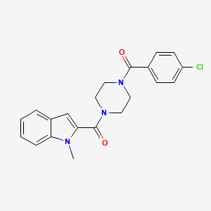 (4-chlorophenyl){4-[(1-methyl-1H-indol-2-yl)carbonyl]piperazin-1-yl}methanone