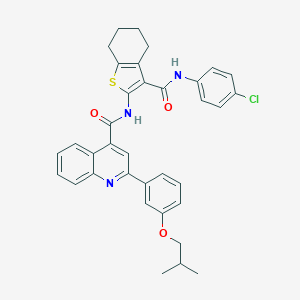 N-{3-[(4-chloroanilino)carbonyl]-4,5,6,7-tetrahydro-1-benzothien-2-yl}-2-(3-isobutoxyphenyl)-4-quinolinecarboxamide
