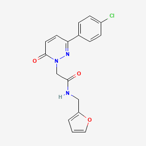 molecular formula C17H14ClN3O3 B4522680 2-(3-(4-chlorophenyl)-6-oxopyridazin-1(6H)-yl)-N-(furan-2-ylmethyl)acetamide 