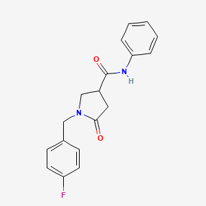 1-(4-fluorobenzyl)-5-oxo-N-phenyl-3-pyrrolidinecarboxamide