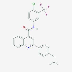 N-[4-chloro-3-(trifluoromethyl)phenyl]-2-[4-(2-methylpropyl)phenyl]quinoline-4-carboxamide