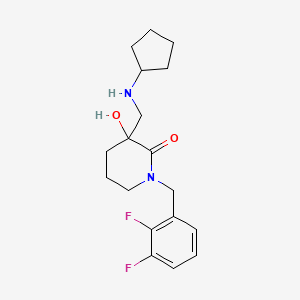 molecular formula C18H24F2N2O2 B4522768 3-[(cyclopentylamino)methyl]-1-(2,3-difluorobenzyl)-3-hydroxy-2-piperidinone 