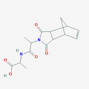 2-[2-(3,5-Dioxo-4-azatricyclo[5.2.1.02,6]dec-8-en-4-yl)propanoylamino]propanoic acid