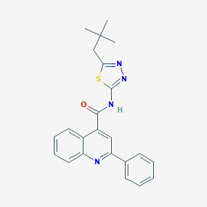 molecular formula C23H22N4OS B452279 N-(5-neopentyl-1,3,4-thiadiazol-2-yl)-2-phenyl-4-quinolinecarboxamide 