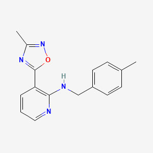 3-(3-methyl-1,2,4-oxadiazol-5-yl)-N-[(4-methylphenyl)methyl]pyridin-2-amine