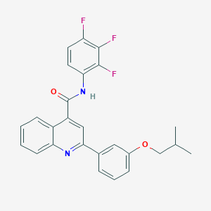 molecular formula C26H21F3N2O2 B452281 2-[3-(2-methylpropoxy)phenyl]-N-(2,3,4-trifluorophenyl)quinoline-4-carboxamide 