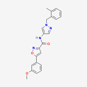 molecular formula C22H20N4O3 B4522811 5-(3-methoxyphenyl)-N-[1-(2-methylbenzyl)-1H-pyrazol-4-yl]-3-isoxazolecarboxamide 