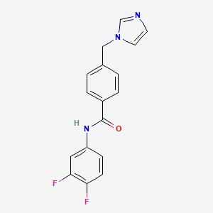 molecular formula C17H13F2N3O B4522830 N-(3,4-difluorophenyl)-4-(imidazol-1-ylmethyl)benzamide 