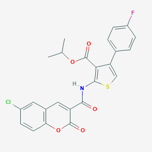 isopropyl 2-{[(6-chloro-2-oxo-2H-chromen-3-yl)carbonyl]amino}-4-(4-fluorophenyl)-3-thiophenecarboxylate