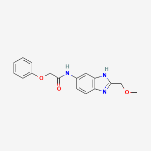 molecular formula C17H17N3O3 B4522852 N-[2-(methoxymethyl)-1H-benzimidazol-5-yl]-2-phenoxyacetamide 