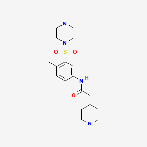 N-{4-methyl-3-[(4-methyl-1-piperazinyl)sulfonyl]phenyl}-2-(1-methyl-4-piperidinyl)acetamide