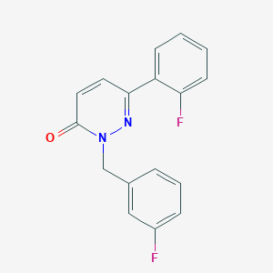 molecular formula C17H12F2N2O B4522868 2-(3-fluorobenzyl)-6-(2-fluorophenyl)pyridazin-3(2H)-one 