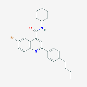 6-bromo-2-(4-butylphenyl)-N-cyclohexylquinoline-4-carboxamide