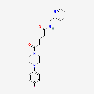 5-[4-(4-fluorophenyl)piperazin-1-yl]-5-oxo-N-(pyridin-2-ylmethyl)pentanamide