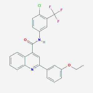 N-[4-chloro-3-(trifluoromethyl)phenyl]-2-(3-ethoxyphenyl)quinoline-4-carboxamide