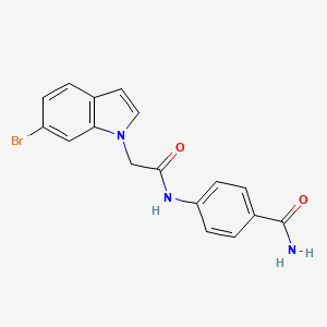 4-{[(6-bromo-1H-indol-1-yl)acetyl]amino}benzamide