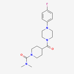 molecular formula C19H27FN4O2 B4522967 4-{[4-(4-fluorophenyl)piperazin-1-yl]carbonyl}-N,N-dimethylpiperidine-1-carboxamide 