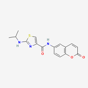 N-(2-oxo-2H-chromen-6-yl)-2-(propan-2-ylamino)-1,3-thiazole-4-carboxamide