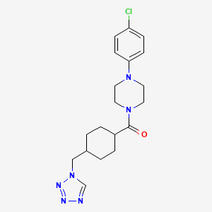 1-(4-CHLOROPHENYL)-4-{4-[(1H-1,2,3,4-TETRAZOL-1-YL)METHYL]CYCLOHEXANECARBONYL}PIPERAZINE